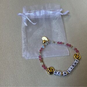 “ Be A Light” Stretch Bracelet with Smiley Faces